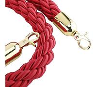 RCSTYNUK Twisted Queue Rope Barrier 1.2inch Thick, Queue Line Barrier Rope with Hooks, Crowd Control Stanchion Rope for Queue Divider Queue Line Barrier (2pcs 4m/13ft)