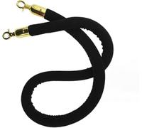 RCSTYNUK Twisted Queue Rope Barrier Velvet Stanchion Rope with Gold Clasps Hooks, Stanchion Post Queue Line Barrier for Theater Restaurant Carpets Party (1 Pack 400cm/157 in)