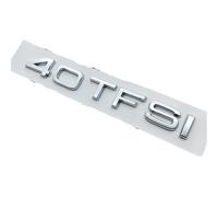 RCTGPGJAC ABS Car Letter Logo 35TFSI 40TFSI 45TFSI Rear Trunk Tail Badge Emblem Decal Compatible With Audi A4 A5 A6 A8(40 TFSI Chrome)
