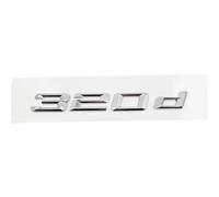 RCTGPGJAC ABS Car Rear Trunk Letters Logo Badge Emblem Sticker Compatible With BMW 3 Series 318d 320d 325d 328d 330d 335d E46 E90 E91 F30 F31 F34 G20(Silver 320d)