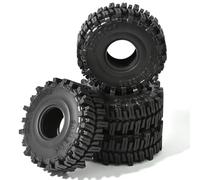 RcThjia 1.0" Crawler Mud Tires, 4pcs Deep Lugs & Self-Cleaning Design for Extreme Off-Road, Super Soft Rubber for 1:18 1:24 Scale Traxxas TRX4M Axial SCX24 RC Trucks, Enhanced Grip & Stability