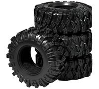 RcThjia 1.3 Tires for SCX24 & TRX4M 63.2 26.7mm RC Crawler Tires Upgrades with Foam Inserts Compatible with Traxxas Axial 1/18 1/24 Scale RC Cars Aggressive Mud Terrain Kraken Claw Design