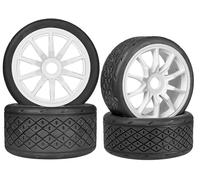 RcThjia 1/7 1/8 On Road Tire Set On Road Tire Tyre 17mm Wheel Rims for Arrma 1/7 Infraction Limitless Felony FS Racing Model GT RC Car Upgrade On Road Tyre 4Pcs One Set