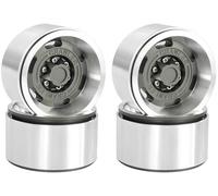 RcThjia 1.9 Metal Beadlock Wheels for 1/10 RC Crawler/Trail Truck, Compatible with Axial SCX10/Capra/TRX-4, CNC-Machined Alloy Rims Heavy-Duty Off-Road Performance Titanium