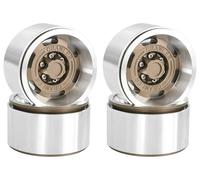 RcThjia 1.9" RC Metal Beadlock Wheel for 1/10 RC Crawler/Trail Truck, 4PCS | Compatible with Axial SCX10/Capra/TRX-4, CNC-Machined Alloy Rims Heavy-Duty Off-Road Performance, Bronze