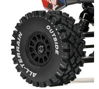 RcThjia Pre-glued 1/14 RC Tire & Wheel Set, 2.68” OD Rubber Tires Nylon Rims with 12mm Hex for 1/14 ARRMA Mojave GROM, Traxxas, Tamiya, Kyosho Ultima, HPI, MJX Hyper Go, Vaterra, HBX & Losi RC Trucks