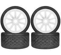RcThjia RC On Road Tire Tyre 17mm Wheel Rims for Arrma 1/7 1/8 Infraction | For 1/7 Limitless Felony FS Racing Model GT RC Car Upgrade On Road Tyre 4Pcs One Set(4 Big, Red)