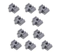 RCULWPLP 10 Pieces Train Track Adapter Wooden Train Track Accessories Track Connector Builder Set Rail Building Connector Educational Toys for Suitabl, Gray