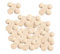 RCULWPLP 100 Pieces Wooden Beads Half Sphere Raw Wood Split Balls Natural Material Suitable for Events Decorations, Multi, 2cmx1cm