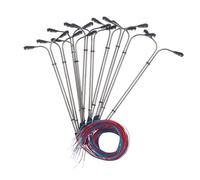 RCULWPLP 10x Lighting Lamps for Model Railroading, H0 Scale Track Lamps, Black, 1:150
