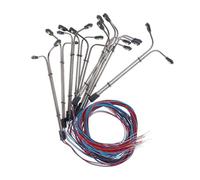 RCULWPLP 10x Lighting Lamps for Model Railroading, H0 Scale Track Lamps, Black, 1:200