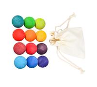 RCULWPLP 12Pcs Rainbow Ball Set Educational Counting Toy Stacking Early Educational Gifts