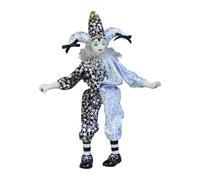 RCULWPLP 15'' Porcelain Clown Doll with Costume Crafts Delicate Painted Face Halloween