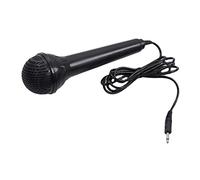 RCULWPLP 3.5mm Black Handheld Mic for Electronic Piano Vlogging Laptop Karaoke