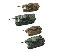 RCULWPLP 4 Pieces 1:144 Scale Vehicle Model DIY Assemble Nice Gifts Fine Details Simulation for Display Collectibles Adults Kids, Style A