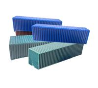 RCULWPLP 5 Pieces Miniature Container Model Simulated Cargo Box Toy Diorama Kit PP Material Suitable for Train Scenery Landscape Architecture, L