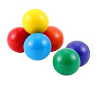 RCULWPLP 6 Pieces Rainbow Balls Wooden Ball Toys Color Sorting Counting Material Cognitive Building Blocks Suitable for Preschool Education Gift, Style A