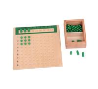 RCULWPLP Addition Subtraction Wooden Math Manipulatives Math Board Arithmatics for Preschool, Green