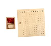RCULWPLP Addition Subtraction Wooden Math Manipulatives Math Board Arithmatics for Preschool, red