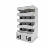 RCULWPLP Architectural Assembly Un Building Model, 1/100 Balcony Building, 16cm High With Window Stickers