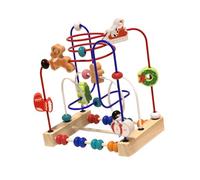 RCULWPLP Bead Maze Toy Wooden Educational Roller Colorful Beaded Grasping Fine Motor Skills Early Learning Suitable for Preschool Parent Child, Christmas Theme