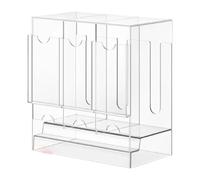 RCULWPLP Booster Dispenser Organizer Card Display Case Box Storage Display Acrylic Open Back Easy Exchange for Office Shelf, transparent, 3 slots