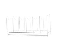 RCULWPLP Booster Dispenser Organizer Card Display Case Box Storage Display Acrylic Open Back Easy Exchange for Office Shelf, transparent, 6 slots