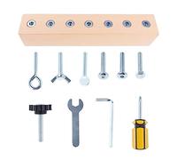 RCULWPLP Busy Boards Screw Bolt Set Toys, Wooden Screw Board, Basic Skills Early
