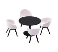 RCULWPLP Dollhouse Miniature Chair Table Kit Micro Furniture Kitchen Painted Resin for Collectors Gift Home Decoration Photography, Style B