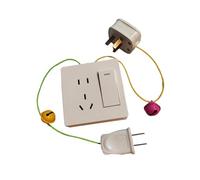RCULWPLP Kids Busy Board Plug Socket with Power Strip Fine Motor Skills Sensory Board