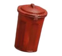 RCULWPLP Mini Trash Can Model Dollhouse Waste Bucket Miniature Garbage Bin Ornament PP Material Suitable for Sand Table Micro Landscape Display Street Scene De, Round