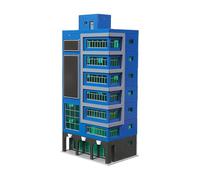 RCULWPLP Miniature Building Model 1/150, Modern Building in Center, Architectural Ornament, Diorama, Micro Landscape, Decoration, Blue