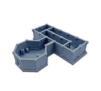 RCULWPLP Miniature Terrain Model for Board Games, Accessories, Building Ornament, Compact, Made of PP, Customizable Design Scenario, silver