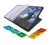 RCULWPLP Tilting Puzzle Board, Portable, Creative And Versatile Puzzle Board with Stand for Family Games on The Go, Dark Gray