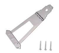 RCULWPLP Trapezoidal Guitar Bridge, Jazz Guitar Bridge, Bridge, Metal Replacement Part, Suitable for Various Instruments, silver