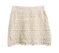 RCULWPLP Women Crochet Skirt Hollow Knit Skirt for Traveling Lady Beach