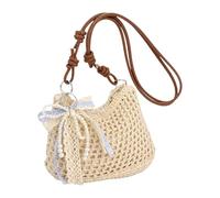 RCULWPLP Women's Shoulder Bag, Crossbody Bag, Handbag Made of Lightweight Polyester, Adjustable Handle, Suitable for Holidays and Leisure, Beige