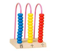 RCULWPLP Wooden for Children Mathematics with Beads, Educational Math Games, Preschool Learning Toys, Mathematics Toys, 3 Row