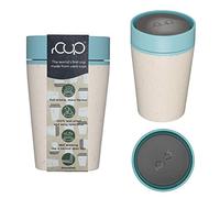 rCup 8oz - World's First Reusable Cup Made from Recycled Cups (White - Teal)
