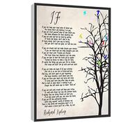 RCVTVPV - If Kipling Poem Rudyard Kipling Inspirational Wall Art Framed Ready to Hang 8x12 Inches