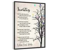RCVTVPV Invictus Poem By William Ernest Henley Wall Art Motivational Framed Poster Canvas Wall Art For Home Office Framed Ready to Hang 8"x12"