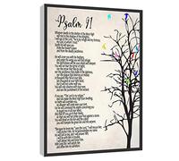 RCVTVPV Psalm 91 He Who Dwells In The Secret Place - Christian Script Canvas Print Framed Ready To Hang 8x12 Inch