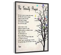 RCVTVPV The Serenity Prayer Wall Art, Hummingbird Art Poster, Canvas Wall Art, Framed, Ready to Hang, 8x12 inches, Perfect for Living Room, Bedroom, Home Office