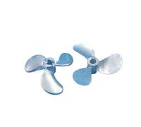 RCXCLXLH RC Boat Zinc Alloy 3-Blade Fully Submerged Propeller Pair CW CCW 4mm Bore For Bait Boat Trawler Load Carrying Scale Model Boats(D32mm)