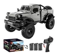 RCXTechPro 1/18 Scale RC Rock Crawler Truck with LED Lights - Electric 4WD 2.4G Remote Control All-Terrain Off-Road Pickup Climbing Buggy Car for Adults - RTR / C8813