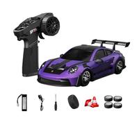 RCXTechPro 1:24 4WD RC Drift Car for Adults, D24 High Speed Remote Control Racing Car with Gyro, LED Lights, Dual Tire Modes, Full Proportional Steering RTR- (Q4 Twilight Purple / D24-03)