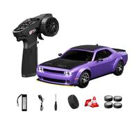 RCXTechPro 1:24 4WD RC Drift Car for Adults, D24 High Speed Remote Control Racing Car with Gyro, LED Lights, Dual Tire Modes, Full Proportional Steering RTR- (Q1 Twilight Purple / D24-02)