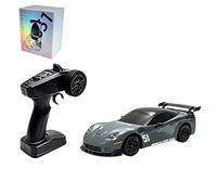 RCXTechPro 1/43 Scale TR051 RC Drift Racing Car 4WD With Gyro Stabilization Simulated Brake Caliper Metallic Sports Vehicle Top Speed: 15 Km/h For Remote Control Drift Hobbyists -Grey