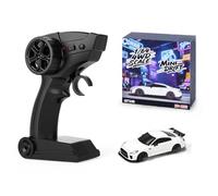 RCXTechPro 1:64 Mini 4WD Drift Car with 2.4G 4CH Control, Proportional Steering Full-Proportional Throttle & LED Lighting, Desktop RC Drift Car for Adults