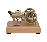 RCXTechPro 1.6CC Hit and Miss Engine Model Kit That Runs - Evaporative Water-Cooled 4 Stroke Horizontal Gasoline Engine Collectible Internal Combustion Model for Adults Hobbyists